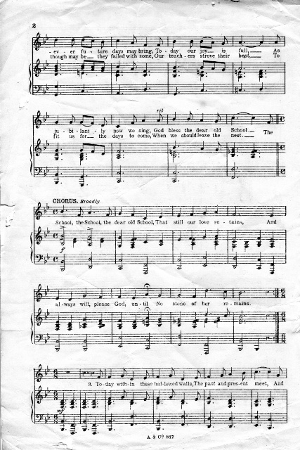 Music and Lyrics of the Song Jubilation page 2, 1911.